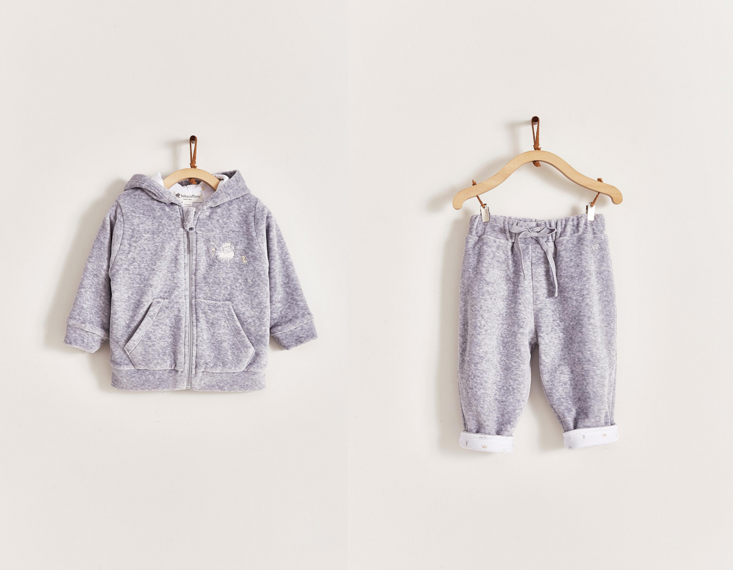 Gift Set: My Fluffy Sheep Reversible Velour Hoodie & Pants Set