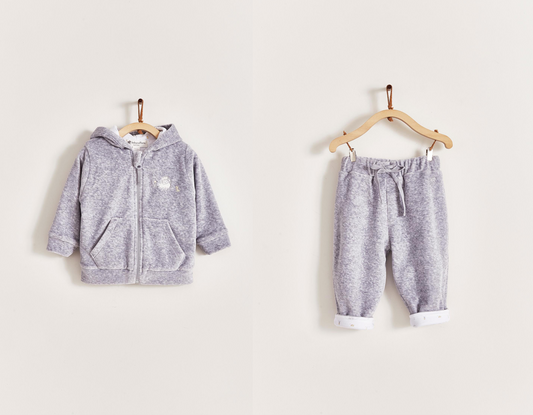 Gift Set: My Fluffy Sheep Reversible Velour Hoodie & Pants Set