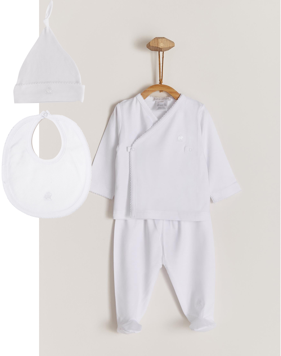 Gift Set: Unisex Plain White Pima Kimono Set