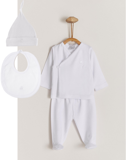 Gift Set: Unisex Plain White Pima Kimono Set